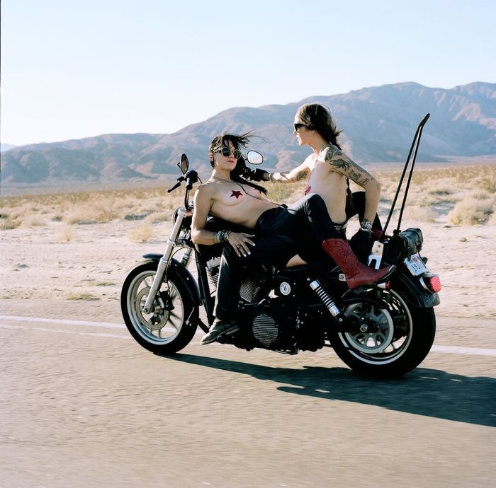 Girls on a motorcycle in Banbu