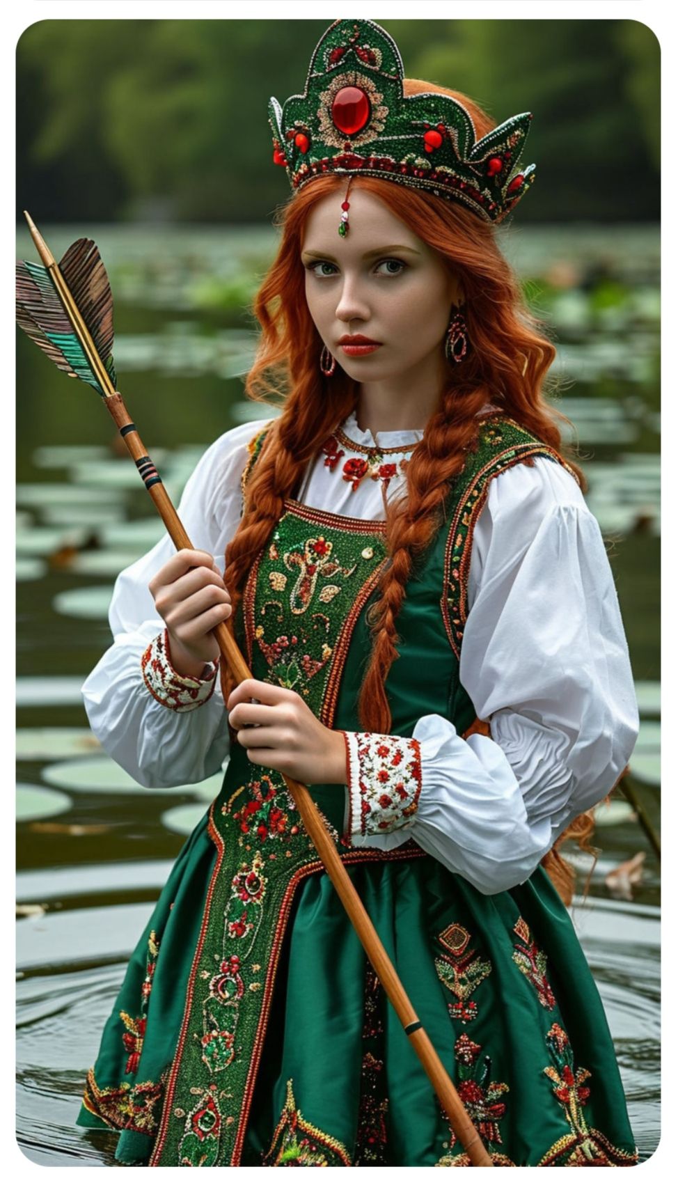 Nude girl Girls in Slavic costumes in Banbu